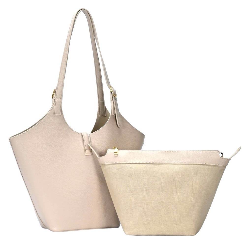 Miztique Isabelle 2 In 1 Scoop Neck Tote Oat